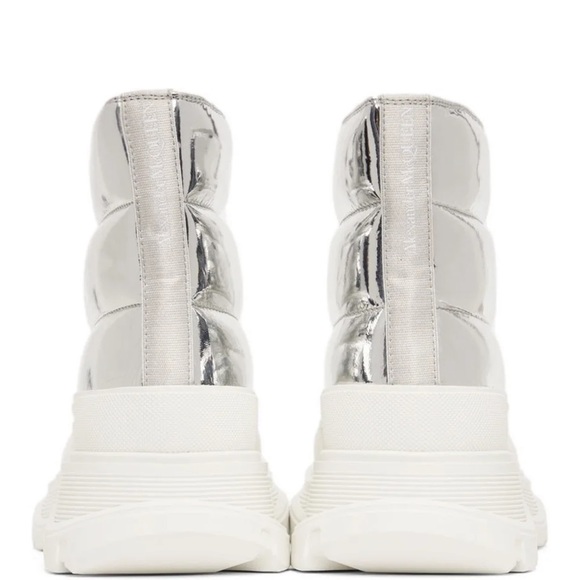 Alexander McQueen silver tread slick boots - Picture 7 of 11